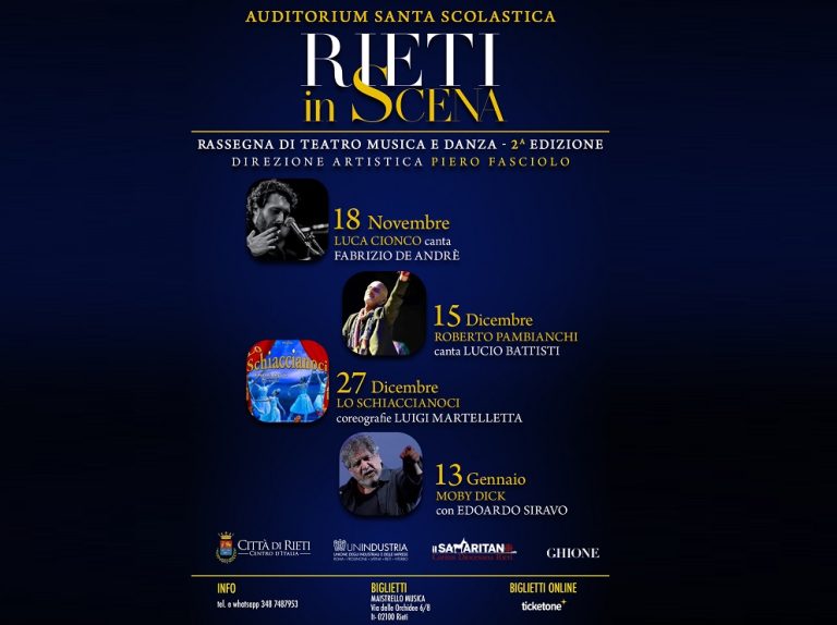 Prende il via all’Auditorium Santa Scolastica la seconda edizione di Rieti in Scena