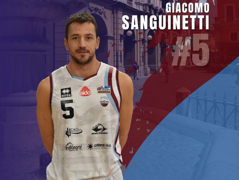 Il play/guardia Giacomo Sanguinetti è un nuovo giocatore della Real Sebastiani Rieti