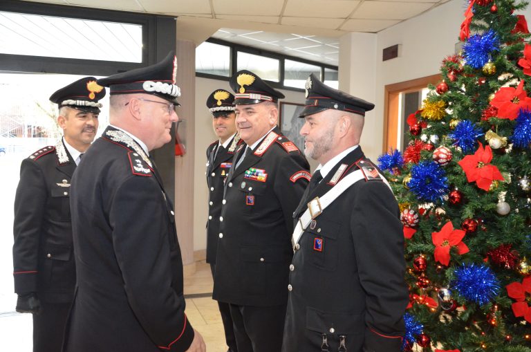 Il generale di divisione, Andrea Taurelli Salimbeni, visita il comando provinciale Arma Carabinieri Rieti