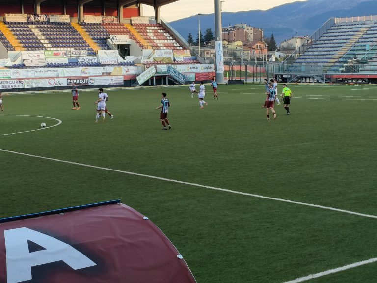 Il Rieti tiene testa al L’Aquila ma finisce 1-0 per gli abruzzesi