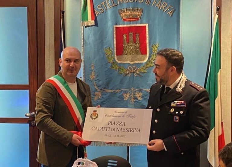 Castelnuovo di Farfa saluta il luogotenente Luca Angeloni dell’Arma Carabinieri