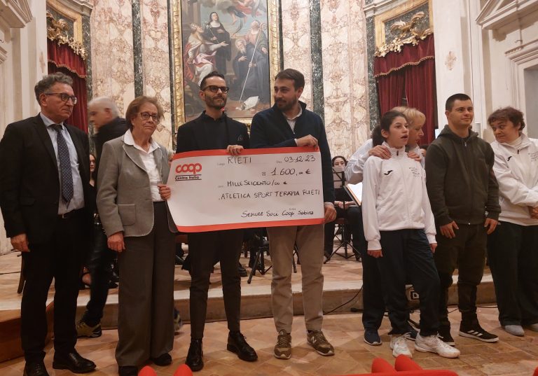 Donazione dei Soci Coop Sabina ad Atletica Sport Terapia