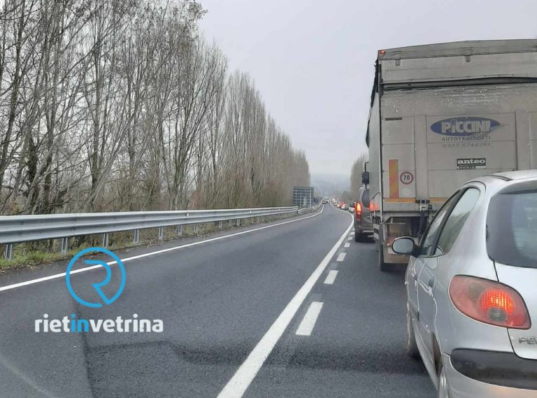Code chilometriche sulla Rieti – Contigliano per lavori in corso