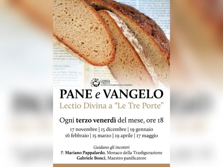 Venerdì 15 dicembre appuntamento con “Pane e Vangelo”