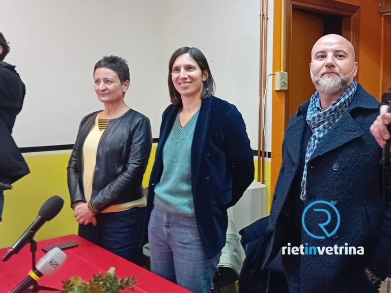 La Schlein a Rieti dove ha parlato di scuola e sanità
