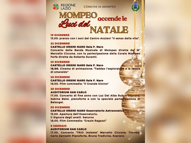 Mompeo si appresta a vivere il Natale