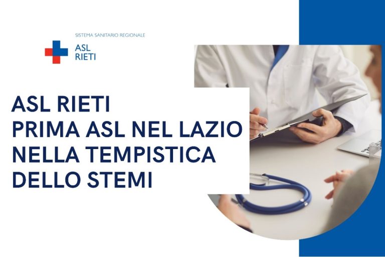 ASL Rieti prima nel Lazio nella tempistica dello STEMI