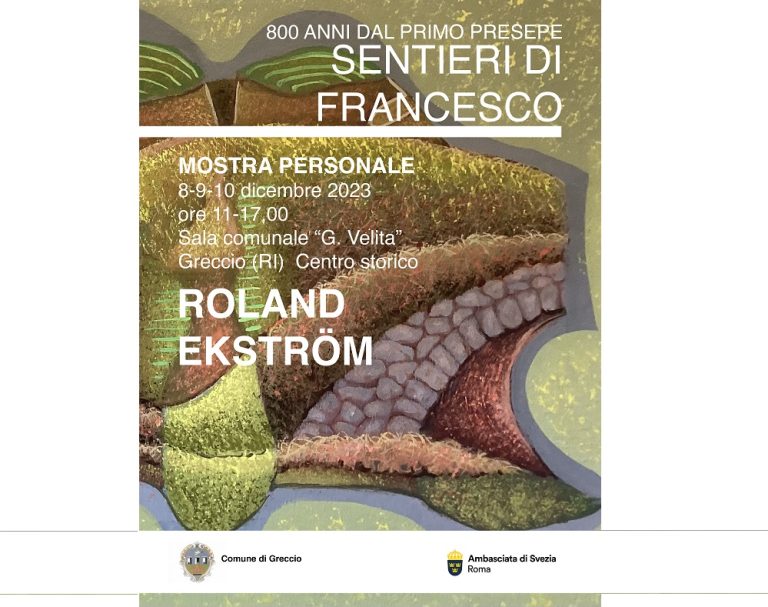 Il pittore svedese Roland Ekstrom espone a Greccio per gli 800 anni dal primo Presepe