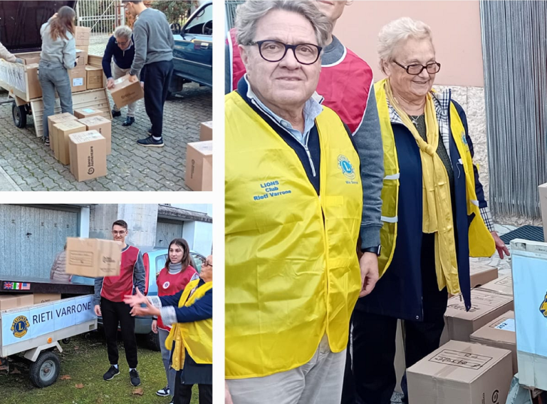 Dal Lions Club Rieti-Varrone e i giovani Leo doni per i più fragili