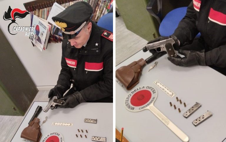 Denunciato a Fiamignano venditore ambulante che dava soldi falsi come resto. Deteneva anche una pistola calibro 7.65