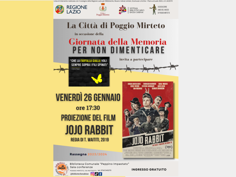 Poggio Mirteto, celebrazioni Giornata della Memoria 2024. Per non dimenticare