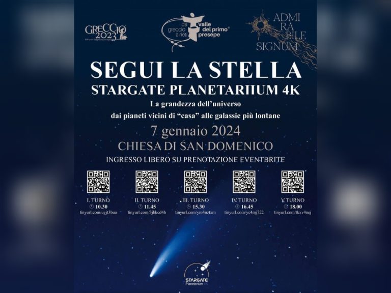 Il 7 gennaio torna “Stargate Planetarium 4K”