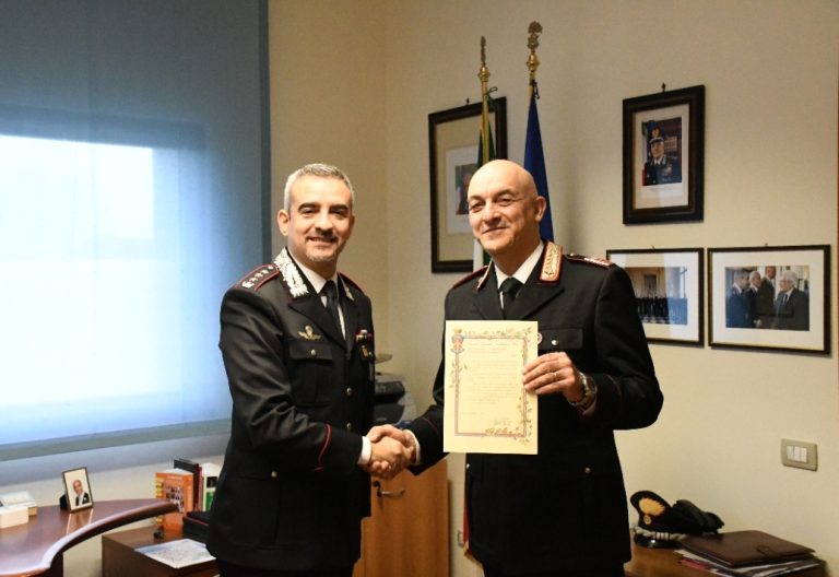 Il luogotenente Fabrizio Scorretti va in pensione. Il saluto dei Carabinieri di Rieti