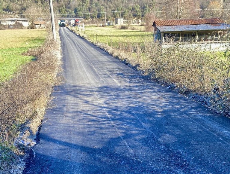 Casette, conclusi i lavori di asfaltatura strada di accesso al depuratore