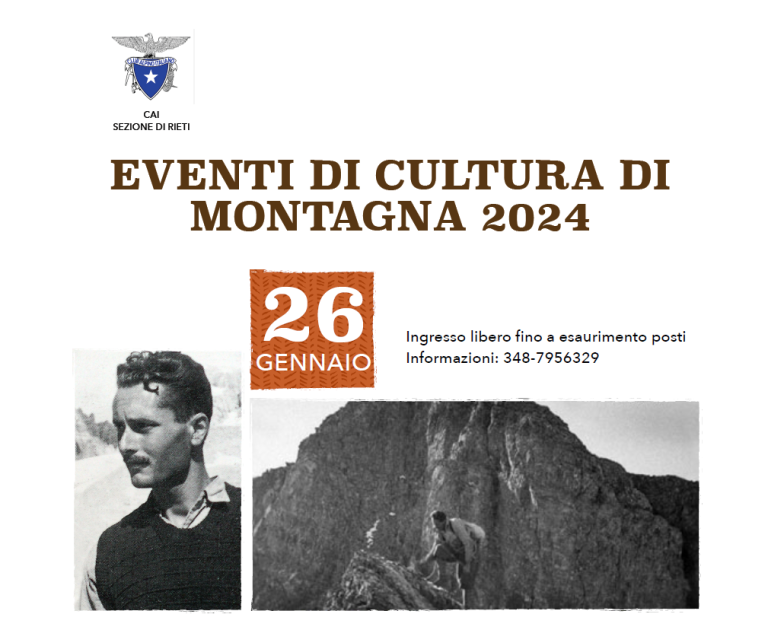 Al via il primo evento culturale del CAI Rieti, sarà presentato il libro “Guerra in Appennino” di Stefano Ardito
