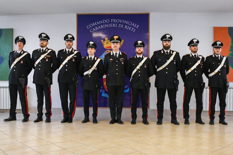 Assegnati nove nuovi Brigadieri all’Arma Carabinieri di Rieti