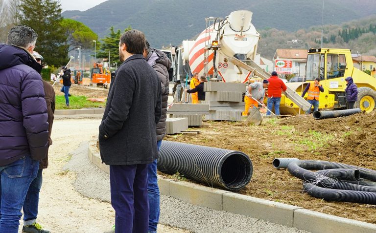 Svincolo ANAS al Macelletto, nuovo sopralluogo. Sinibaldi: “Entro fine febbraio terminate le tre rotatorie e l’asse viario”