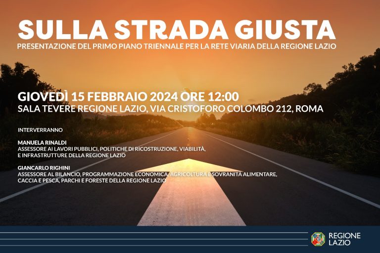 Presentazione del primo piano della rete viaria del Lazio