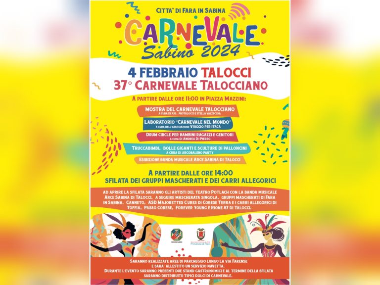 Arriva il 37° Carnevale Talocciano