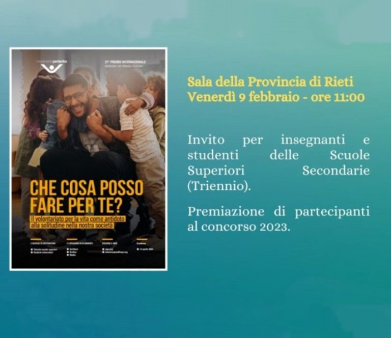 Il 9 febbraio presentazione del 36° Premio Internazionale Alessio Solinas (PIAS)