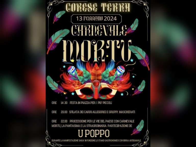 “Carnevale Mortu a Corese Terra”. Quarto e ultimo appuntamento col Carnevale Sabino