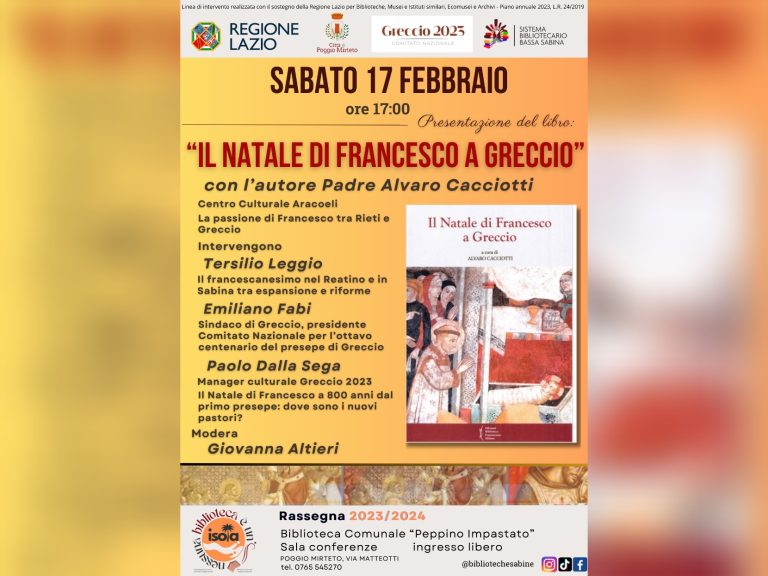 Presentazione del libro “Il Natale di Francesco a Greccio”