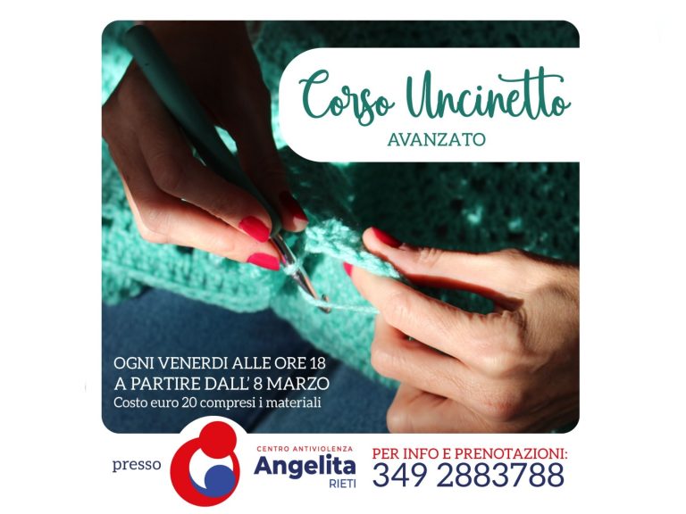 “Uncinetto che passione…” parte il secondo corso al Centro Antiviolenza Angelita