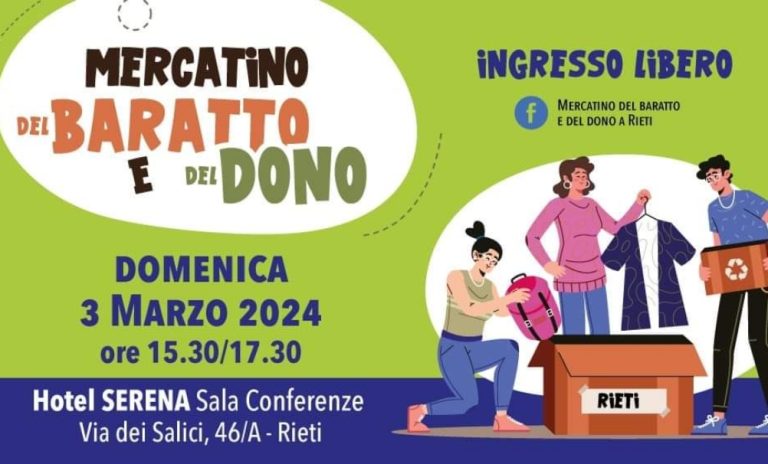 Torna il “Mercatino del baratto e del dono” di Rieti