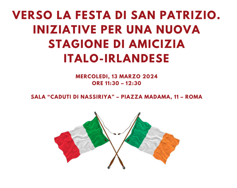 Il 13 marzo al Senato della Repubblica iniziative del gemellaggio Casperia – Killarney