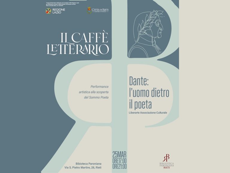 In occasione del Dantedì al Caffè Letterario della Paroniana arriva “Dante: L’Uomo dietro il Poeta”
