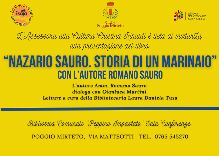 Tre gli appuntamenti che ti aspettano nella Biblioteca di Poggio Mirteto