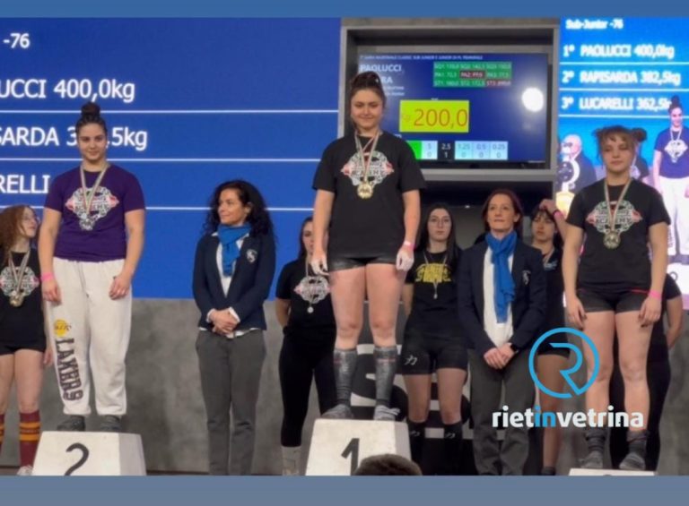 La powerlifter reatina Alice Lucarelli sale sul podio della gara Milano FIPL