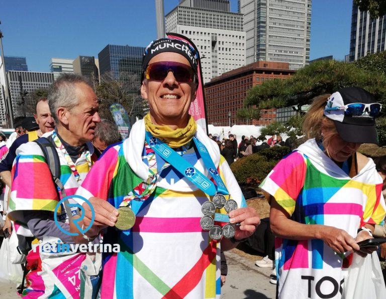 Il reatino Massimiliano Beretta premiato alla Maratona di Tokyo con la Six Star Medal