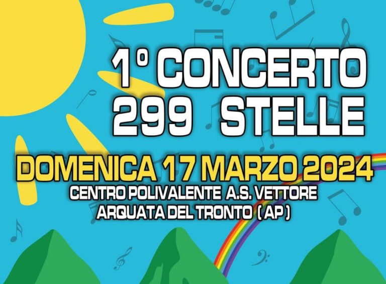Primo concerto “299 stelle” in ricordo delle vittime del sisma di Accumoli, Amatrice, Arquata