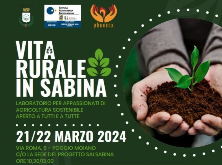 Progetto SAI Sabina, dal 21 marzo Laboratorio sull’Agricoltura Sostenibile