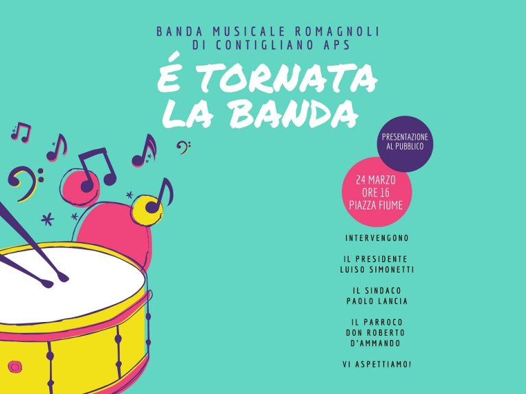 Il 24 marzo presentazione della Banda Musicale Romagnoli di Contigliano