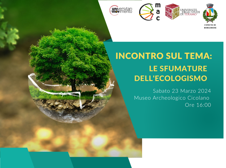 Sabato 23 marzo al Museo Archeologico del Cicolano il seminario “Le sfumature dell’Ecologismo”