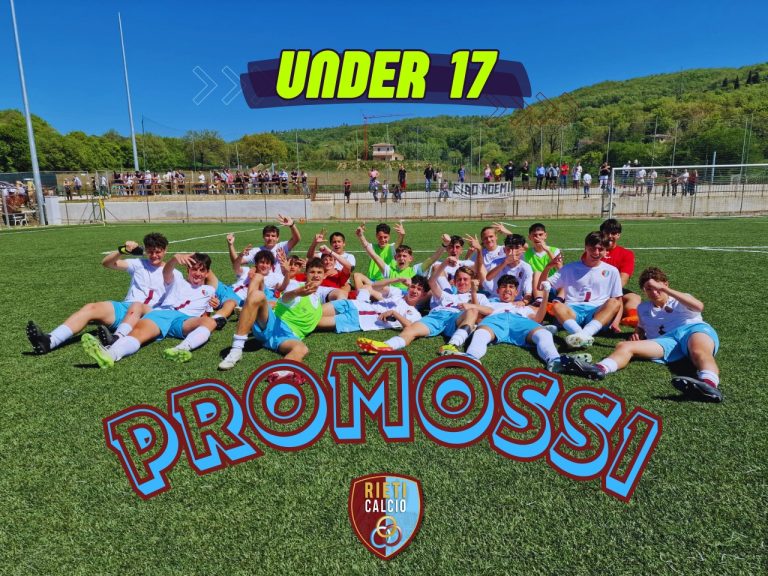 Nuova Rieti Calcio, l’Under 17 promossa in Elite
