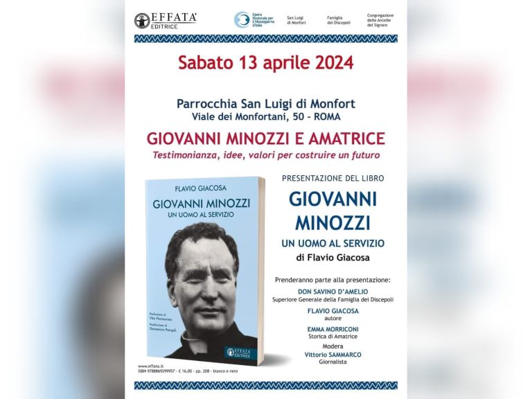 Il 13 aprile presentazione del libro “Giovanni Minozzi, un uomo al servizio”