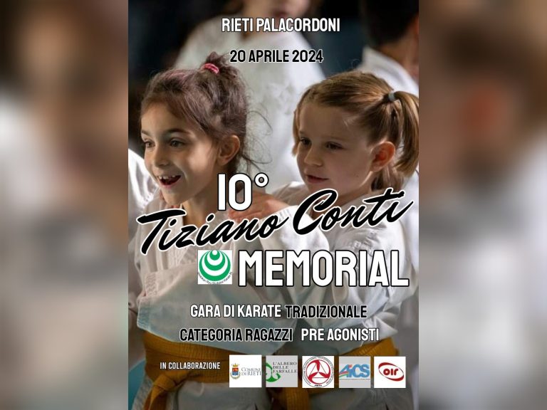 A Rieti il 10° Memorial di Karate “Tiziano Conti”
