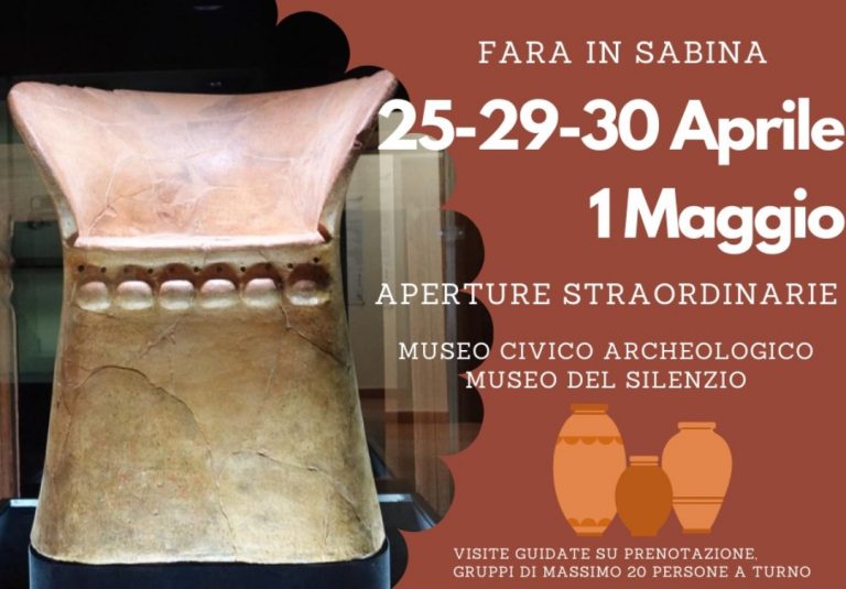 Museo Civico di Fara in Sabina aperto anche il 25 aprile e il 1° maggio