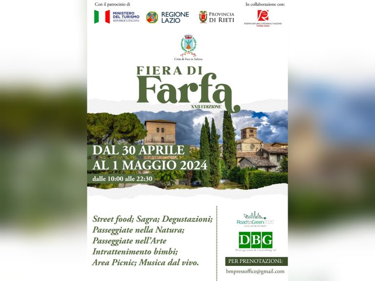 La Fiera di Farfa rinviata al 25 e 26 maggio