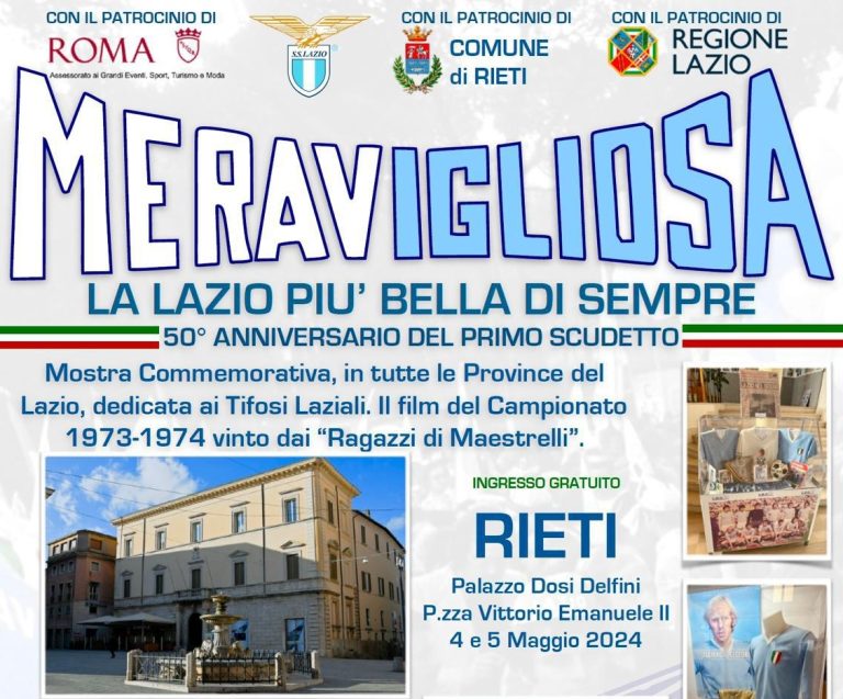 “Meravigliosa”, il 4 e 5 maggio anche a Rieti. Ci sarà l’aquila Olimpia