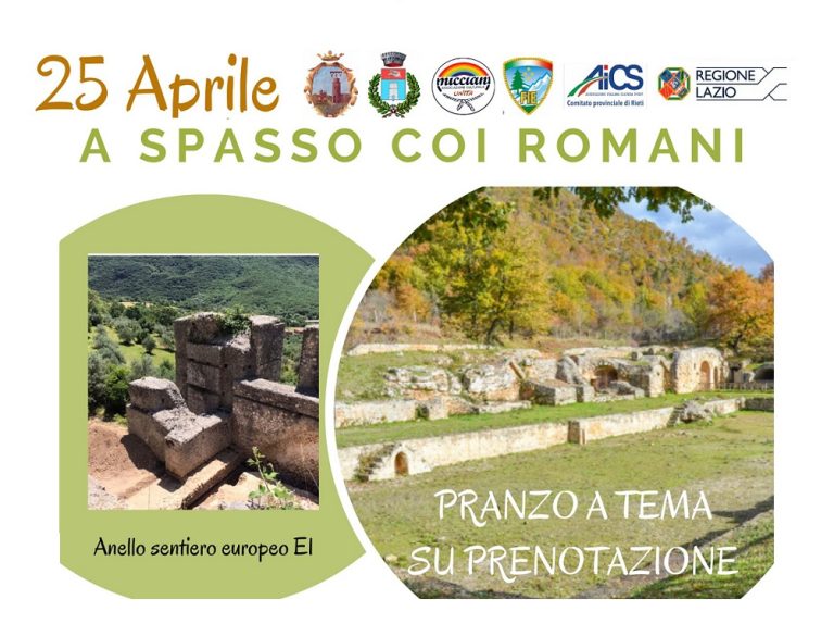 “A spasso coi romani” e pranzo tematico – ISCRIZIONI ENTRO IL 23 APRILE