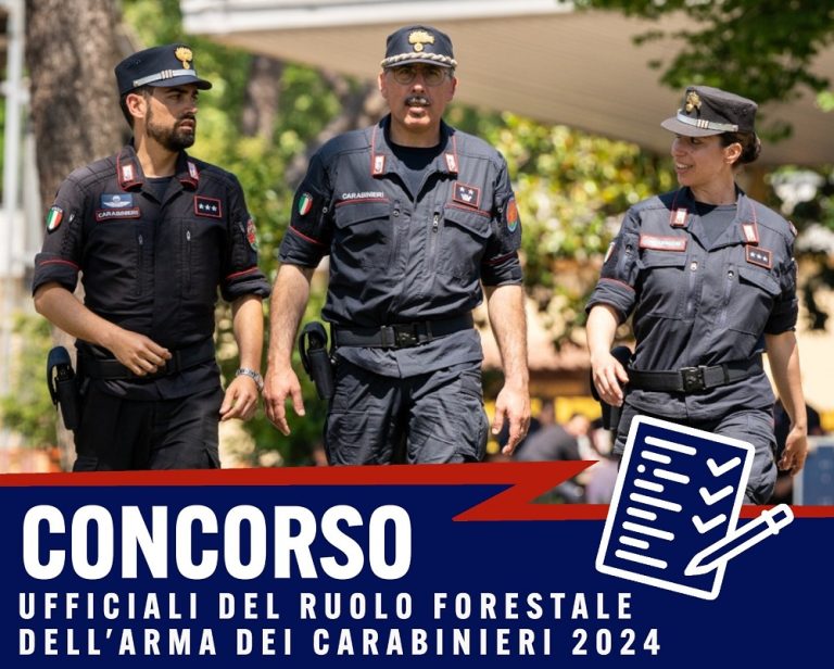 Pubblicato il bando di Concorso per Ufficiali Carabinieri ruolo Forestale