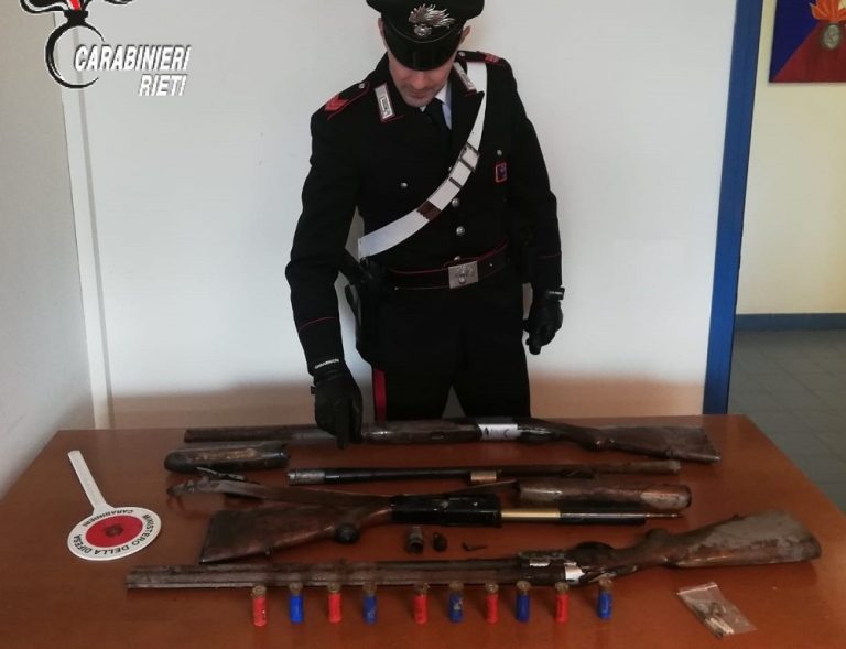 Trovato in possesso di armi e droga. Arrestato 58enne della Sabina