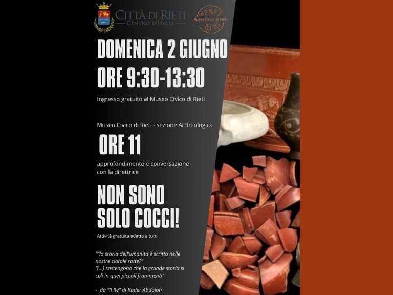 Per la Festa della Repubblica ingresso gratuito al Museo Civico di Rieti