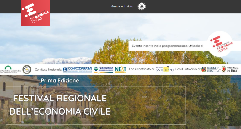 Dal 16 al 18 maggio a Rieti c’è il Festival Regionale dell’Economia Civile – IL PROGRAMMA