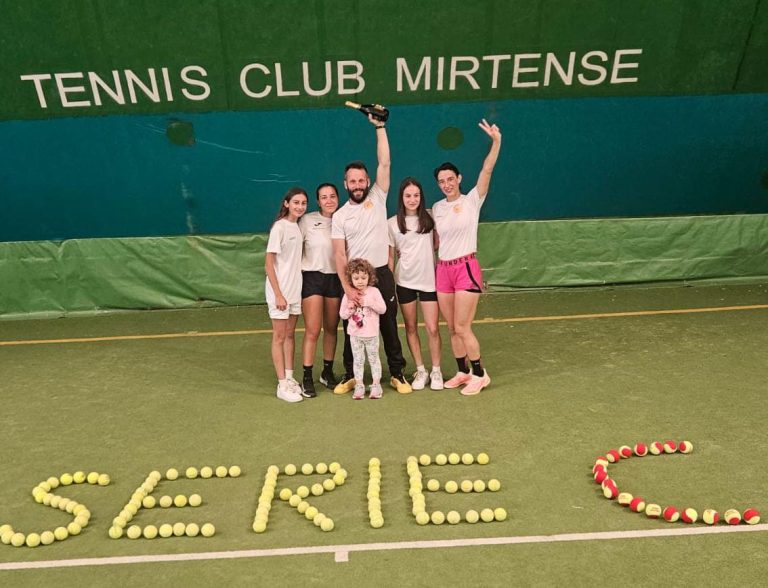 Storico risultato per il tennis reatino, la squadra femminile del Centro Sport Mirtense conquista la Serie C