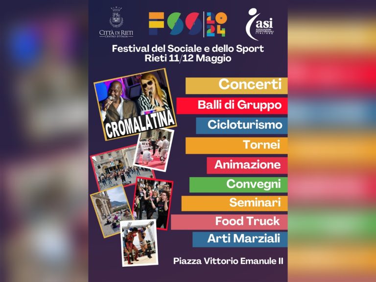 Lunedì 6 maggio presentazione del “Festival del Sociale e dello Sport 2024”